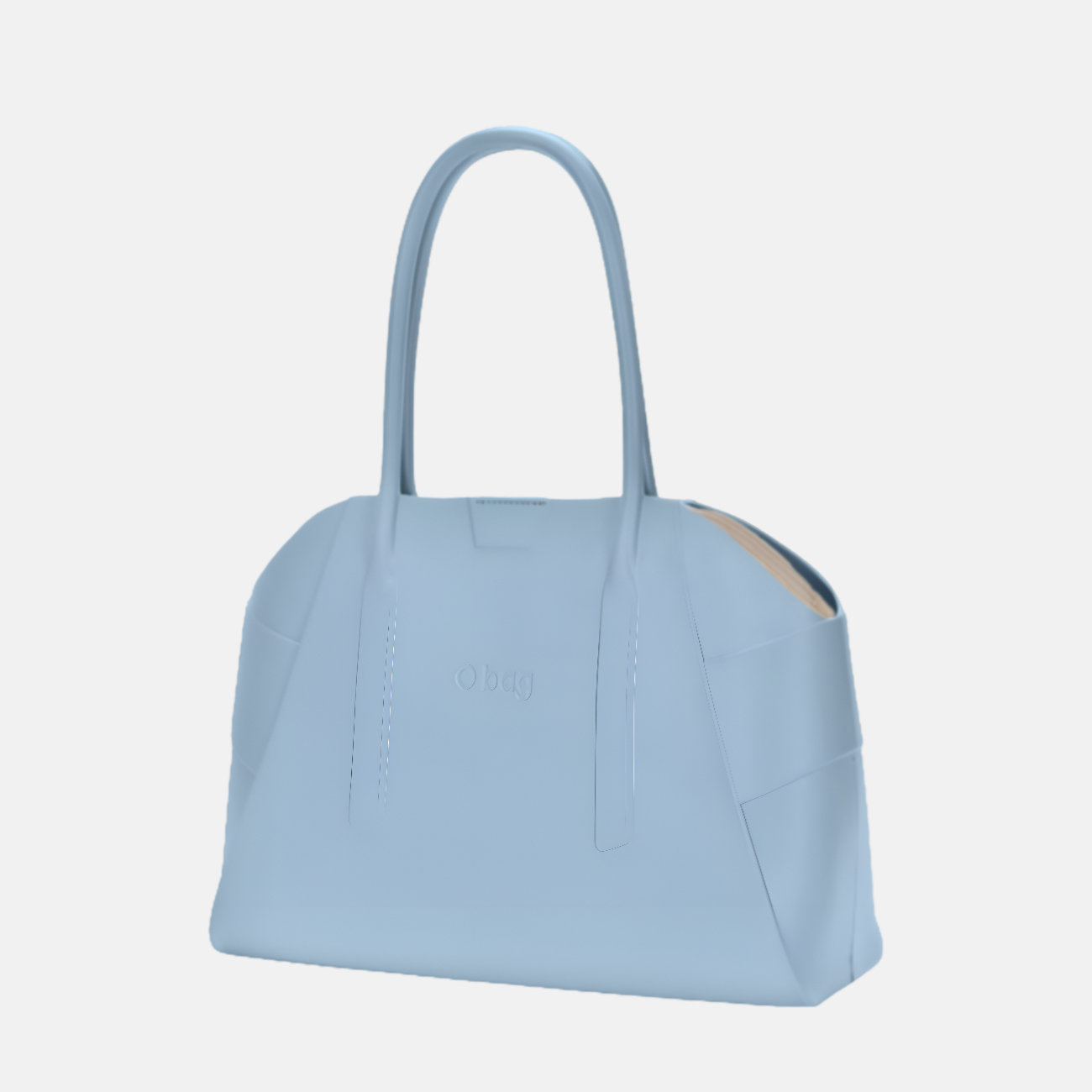 O bag unique pastel mavi tasarım çanta